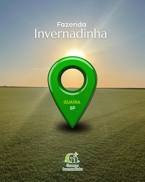 Gramado da Fazenda Invernadinha em Guaíra, São Paulo